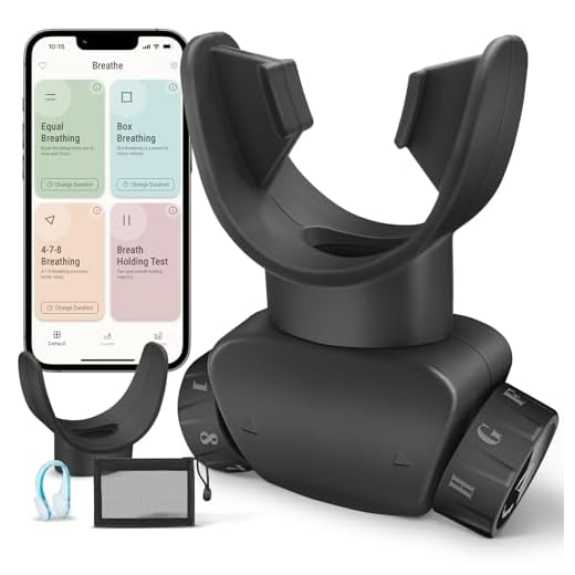 Breathing Exercise Trainers Adjustable and Portable Easy to Clean for Daily,Fitness & Sport Black