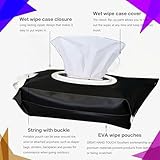 FITULABO Portable Refillable Wet Wipes Dispenser Box – 2 Pack Reusable Baby Wipes Holder & Wet Wipe Pouch, Wipes Dispenser for Travel, Home, Car, Office – Fits Box of Baby Wipes, 9.5 x 5.5 x 1.5in - Image 3