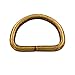 Generic Metal Bronze D Ring Buckle 0.8" Inside Diameter Loop Ring for Strap Keeper Pack of 30