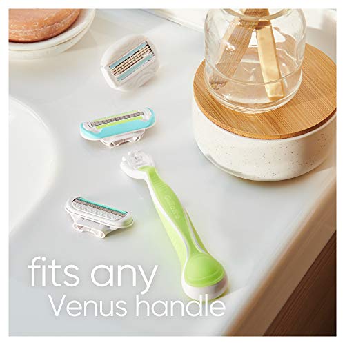 Gillette Venus Extra Smooth Womens Razor Blade Refills, 6 Count, Designed for a Close, Smooth Shave, light blue - Thumbnail 6