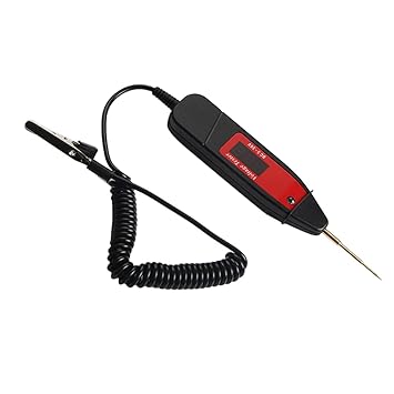 Universal Multifunctional Car Digital LCD Electric 5-36V Voltage Test Pen Probe Detector Tester LED Light Automotive Diagnostic Tool(Black)-POOWE