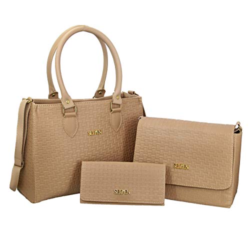 Kit 2 Bolsas Baú e Flat Feminina Alça Removível e Carteira
