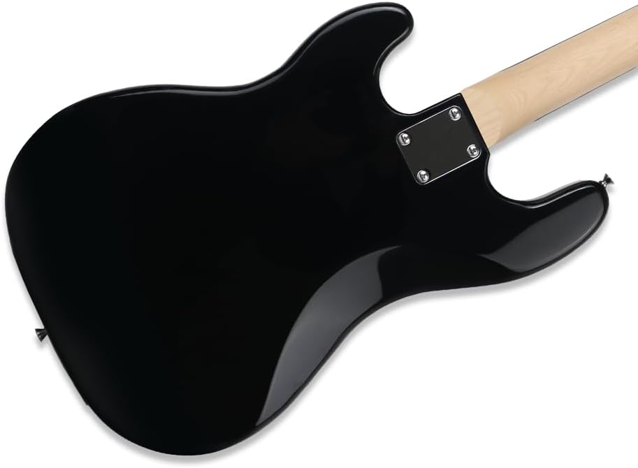 Fojill Full Size Electric Bass Guitar Four 4 String Right Handed with Gig Bag Strap Cable(FPB-50BK)