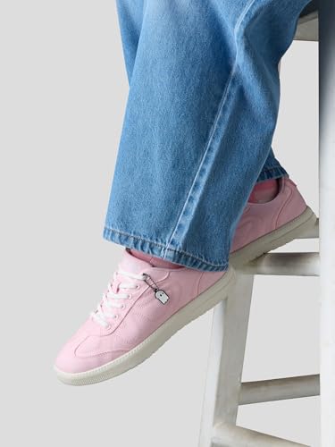Image of The Souled Store UBZ Fly: Women and Girls Lace Up Sneakers Light Casual Canvas Shoe with EVA Midsole Durable EVA Outsole and Elasticated Laces Lightweight
