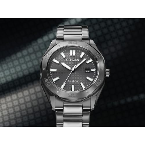 Image of Citizen Men's Eco-Drive Sport Casual Odyn Watch, Gray Stainless Steel Bracelet, Gray Dial, 3 Hand, Date (Model: BM7637-81H)