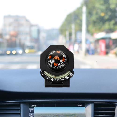 Brújula Bola para Auto con Base Adhesiva y Luz Nocturna miniatura 3