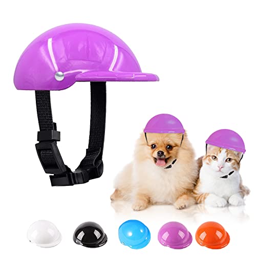 Gugelives Pet Dog Helmet Doggie Hardhat For Pets Chihuahua Motorcycles Bike Outdoor Protect Head Sunproof Rainproof Small Medium Large Puppy Helmets Supplies(L, Purple) #TOP25