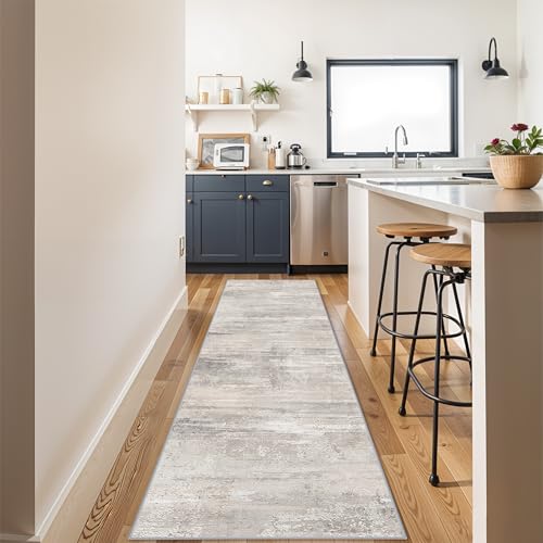 3x10 Washable Hallway Runner Rug - Indoor Modren Abstract Kitchen