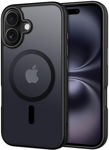 CACOE Magnetic Case for iPhone 16 6.1 inch, Matte Black