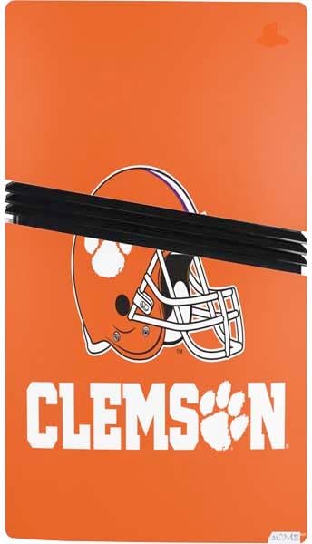 Skinit Decal Gaming Skin Compatible with PS5 Pro Bundle - Officially Licensed Clemson University Football Design