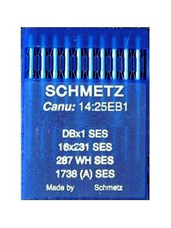 Schmetz Przemysłowe igły do maszyn do szycia: 16 x 231 punkt kulkowy SES / Jersey - 70/10 (opakowanie 100) - kup 2 otrzymasz 3 gratis + narzędzie do gwintowania igieł (3 pudełka w cenie 2 szt.)