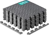 Yes4All EVA Interlocking Mats, Puzzle Floor Tiles, Foam Floor Padding with Border for Furniture, Home Space, Living Room, Garage 11,15,32,99 SQFT