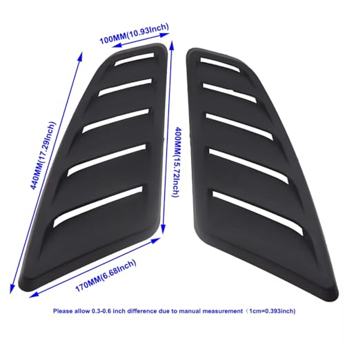 Grille capot Mustang 2015 2016 2017 double aération ABS antichoc pack de 2 - 7