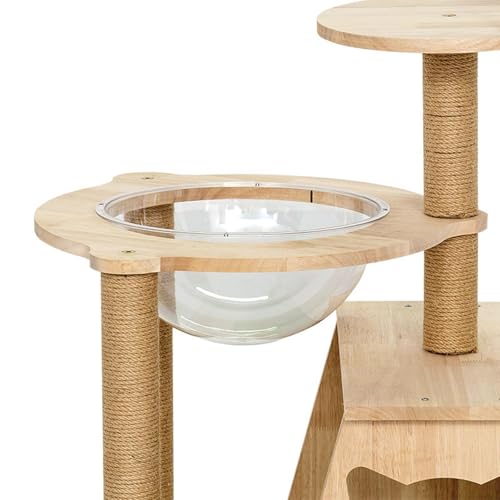 Fenêtre pour chat et perche hamac avec capsule spatiale transparente - 3