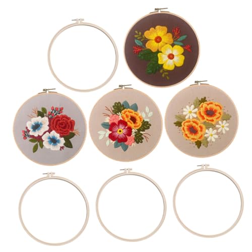 Kit de broderie poinçon rond 8 pouces ULTECHNOVO avec fils et aiguille pour enfant