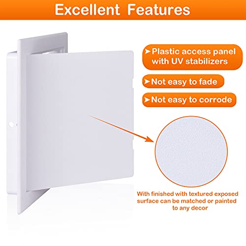 Suteck Plumbing Access Panel For Drywall Ceiling 6 X 6 Inch Reinforced Plastic Wall Access Doors Removable Hinged Panel #TOP2