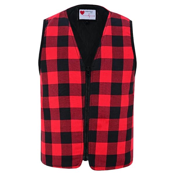 Flannel Vest for LVAD Patients - Durable and Comfortable LVAD Clothing with Controller & Battery Pockets2