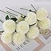 Hananona 12 Pcs Artificial Chrysanthemums Flowers Ball Flower, Fake Mums Flowers White Silk Flowers for Spring Home Decor Indoor Floral Arrangement Table Centerpiece (12, White)