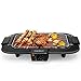 Aigostar Elektrischer Tischgrill, Partygrill, Einstellbarer Thermostat, Fettauffangschale, Langsam- und Schnellgaren, Leistung 2000 W, Schwarz