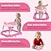Foldable Baby Walker with Wheels |9 Adjustable Heights, Reinforced Frame, Activity Center with Music & Lights, Removable Tray, Two Rear Wheel Modes (Swivel or Forward-Only) for Babies 6-18 Months
