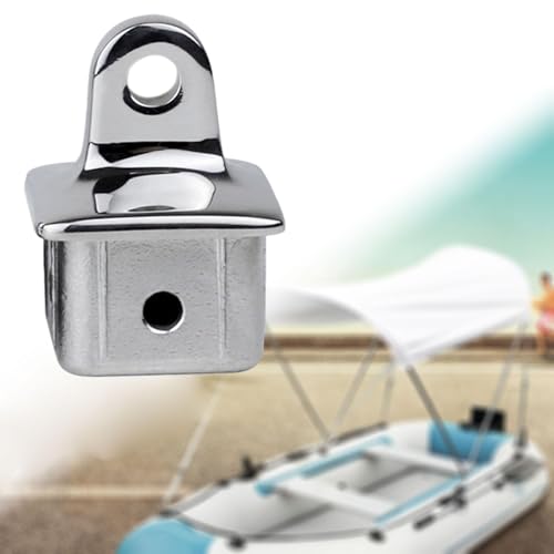 QSTDGVPW Square Tube Upper Eye End Cap Hardware Equipment Connector Marine Bimini Fitting Boat Sliding Cap for Kayak Fishing, 3.24cm