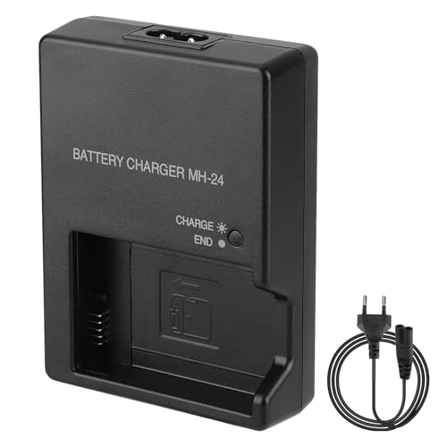 MH-24 Chargeur pour EN-EL14 EN-EL14A, Chargeur Rapide Compatible avec Nikon D3100 D3200 D3300 D3400 D3500 D5100 D5200 D5300 D5500 D5600 P7000 P7100 P7700 P7800 Appareils Photo Reflex