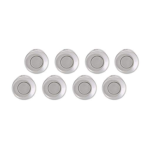 Cocar Backup Parking Radar System, 8 Silver Color Parking Sensors Distance Detection & Sound Alert, Waterproof Reverse Parking Sensors for Car Auto Vehicle Truck RV Camper Van (Silver)