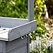 Outsunny Outdoor Potting Bench Table, Garden Work Station with Storage Cabinet, Open Shelf and Steel Tabletop, Gray