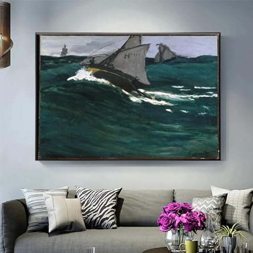 Reproductions de peintures célèbres vertes 40x60cm pour salon