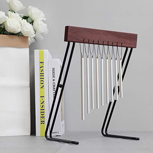 Table Top Bar Chime, Single-row Musical Percussion Chimes Instrument with Solid Aluminum Pipe,Hand Chime for Classroom Management Table Decor or Kids Educational Gift - Thumbnail 5