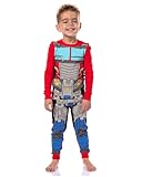 INTIMO Transformers Toddler Boys' Optimus Prime Character Tight Fit 2 Piece Long Sleeve Pajama Set (3T) Red