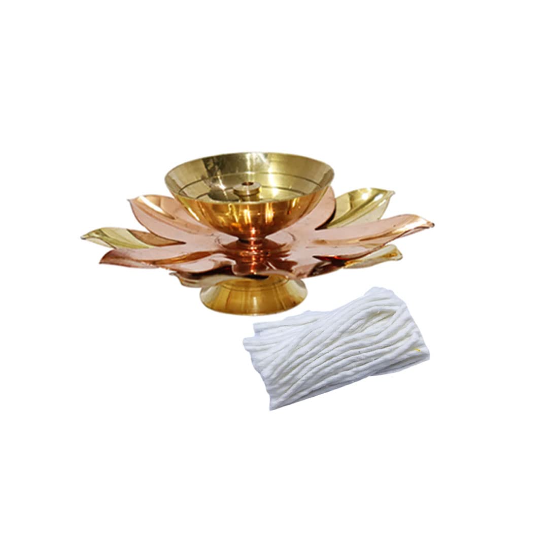 Buy Universal Hub Brass Diya Indian Oil Lamp Pooja Diya With Free 50