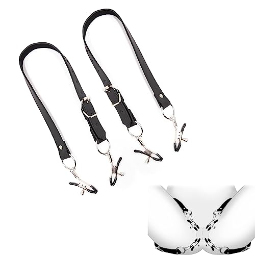 Pinces réglables pour femmes avec chaîne en métal Clips décoratifs non perçants, 2 pièces Clip de bijoux non perçants sur la chaîne de bijoux bijoux de...