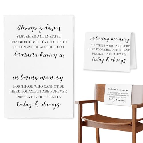 ChissNook In Loving Memory Wedding Sign, Reserved Memorial Chair Signs