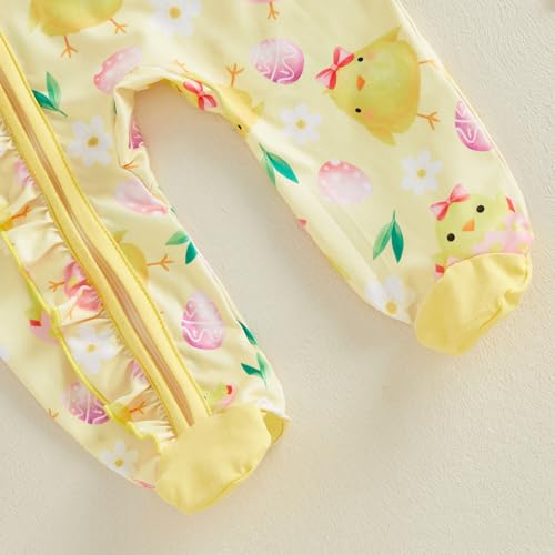 Image of Kuriozud Newborn Infant Unisex Baby Boy Girl Button Solid Romper Bodysuit One Piece Jumpsuit Outfits Clothes | Newborn Baby Girl Sleeper for Daily, Brithday, Halloween, Christmas, New Years, Valentines, St. Patrick's Day, Easter 0-9M