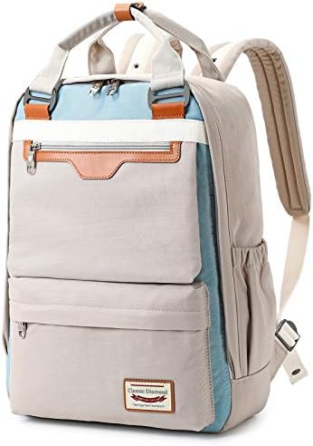 Myhozee Backpack Womens Rucksack, Water-Resistant Travel Backpack Women Ladies College School Travel Bag Handbag fit 15.6 Inch Laptop Computer, Grey