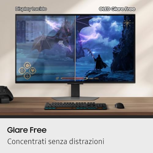 Monitor Gaming Odyssey OLED G8 (S27FG816SU), Flat, 27'', 3840x2160 (UHD 4K), 16:9, QD-OLED Glare Free, 240Hz, 0,03ms (GtG), FreeSync Premium Pro, Compatibilità G-Sync, Safeguard+, HDMI, DP - Monitor - Immagine 6