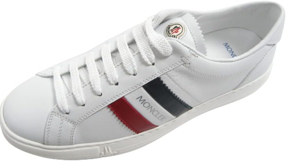 【ホワイト】MONCLER ニューモナコ サイドストライプ スニーカー ホワイト】MONCLER ニューモナコ サイドストライプ スニーカー