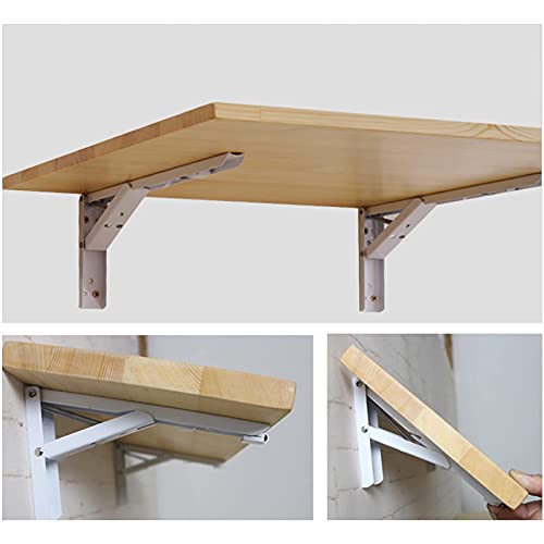Table murale pliante durable à abattant avec supports en bois - 4