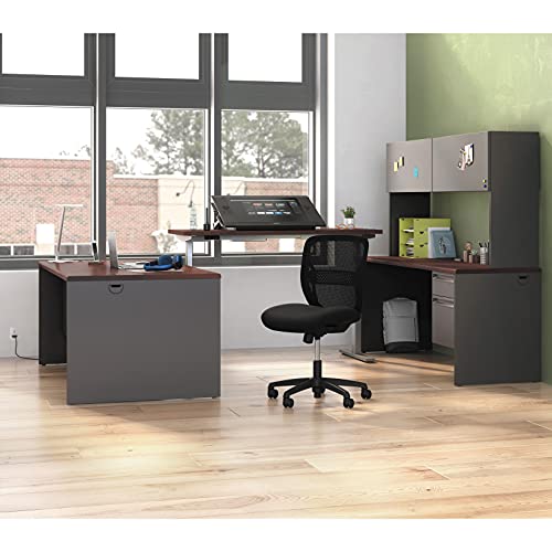 Hon 38000 Series 72 By 36 By 29-1/2-Inch Right Pedestal L-Workstation Desk, Mahogany #TOP3