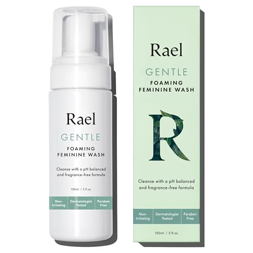 Rael Gentle Foaming Intimate Wash - pH Balanced for Women, Daily Freshness with Clean Ingredients for Sensitive Skin, Dermatologist Tested, Fragrance Free, Vegan, Cruelty Free (150 ml, 1 Pack)