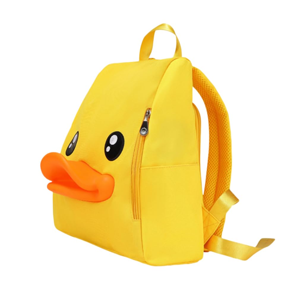 B.DUCK BABYB.Duck Kids Backpack for Boys Girls Preschool Bookbags 3D Cartoon Yellow Duck Daycare Toddler Bags
