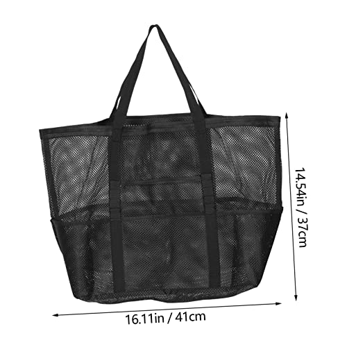 SAFIGLE Large Mesh Beach Bag with Zipper Pocket Portable Swim Tote for Women for Gym and Pool Spacious Sandproof Storage for Beach Essentials2