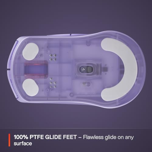 SteelSeries Rival 3 Wireless Gen 2 Gaming Mouse — 2.4GHz and Bluetooth — 18000 DPI TrueMove Air Optical Sensor — 60 Million Click Durability — Light-Weight — 100% PTFE Feet — Lavender by SteelSeries - Image 5