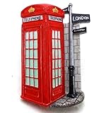 Telephone Booth, London Souvenir Fridge Magnet Toy Set 3D Resin Collection