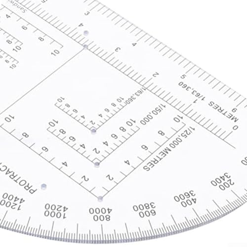 Transportador cuadrado grafométrico de precisión para geometría, herramienta de medición acrílica de 6 pulgadas con escala integrada MP-1, unidad de entrenamiento duradera para medición de ángulos