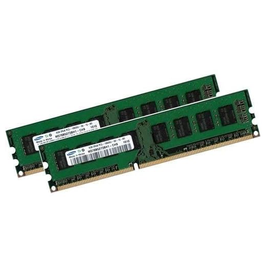 8GB Dual Channel Kit SAMSUNG Original 2 x 4 GB 240 pin DDR3-1333 (1333Mhz, PC3-10600, CL9) Nicht-ECC , unbuffered (2x 8GB Dual Channel Kit SAMSUNG Original 2 x 4 GB 240 pin DDR3-1333 (1333Mhz, PC3-10600, CL9) Nicht-ECC , unbuffered (2x M378B5273BH1-CH9 ) für DDR3 + i3 + i5 + i7 Mainboards ) für DDR3 + i3 + i5 + i7 Mainboards