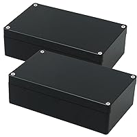 Vista 23 de Caja de conexiones, Caja de proyectos Zulkit IP65 impermeable para exterior cajas de plástico ABS Cajas eléctricas electrónicas negras 10.4 x 7.2 x
