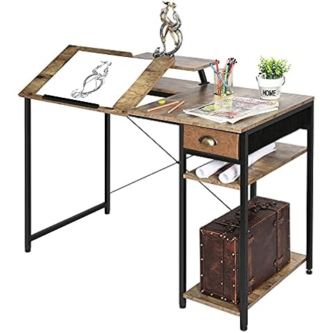 X-cosrack Computer Desk with Storage Shelves Cover
