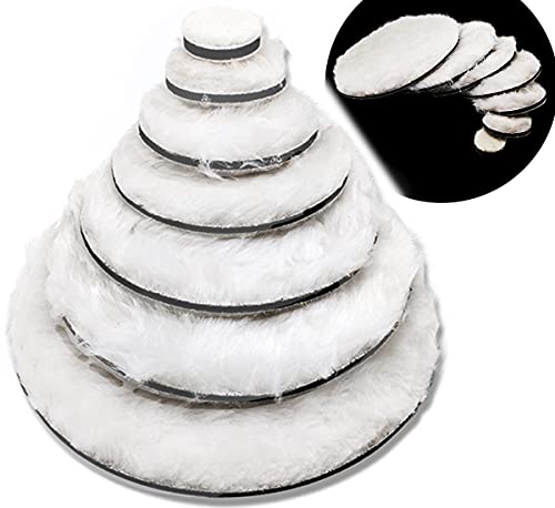 Image of DIY Crafts 2 Pcs, 6 inch inch Fur Felt Pad Only, Fur Felt Pad Only For Car & Motorbike Care High Gross Wax Polishing Buffing Pad Car Polishing Buffer Drill Adapter C (2 Pcs, 6 inch inch Fur Felt Pad Only)